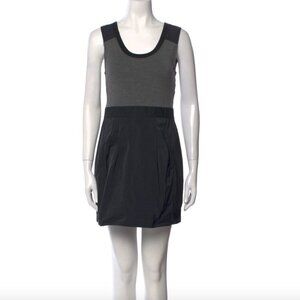 Theory Cocktail Dress Wool / Mini Taffeta Sleeveless Little Black Dress LBD 8